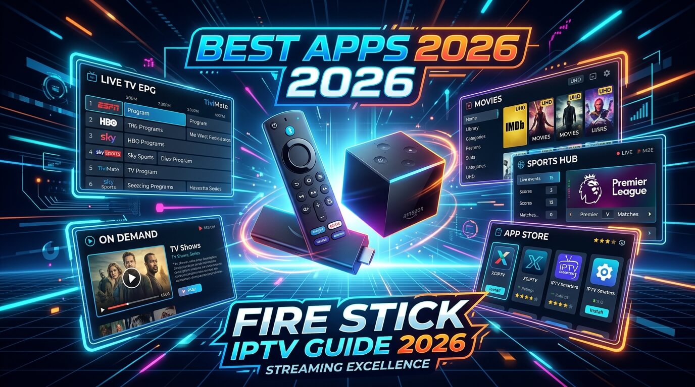 Fire Stick IPTV setup: IPTV Smarters Pro, Hot Player, IBO Player Pro and TiviMate on Amazon Fire TV