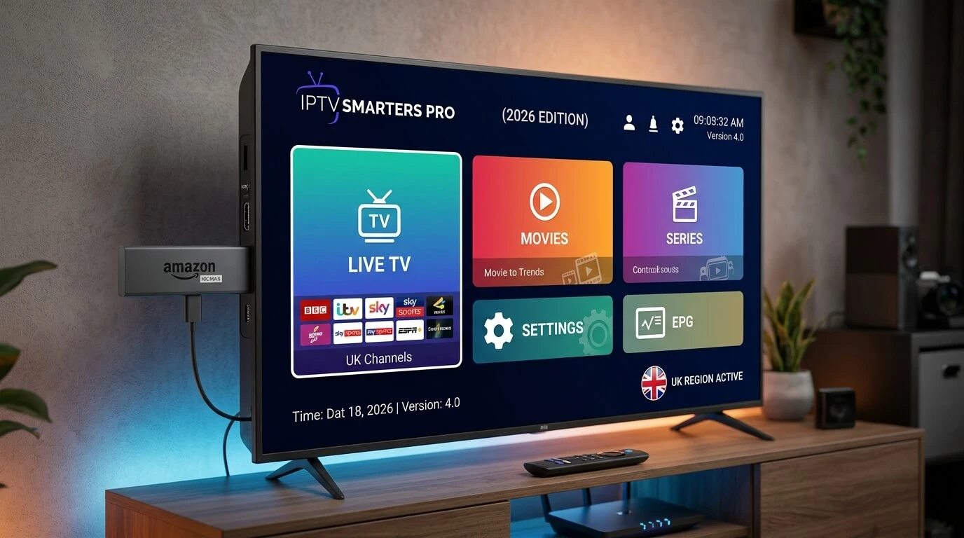 IPTV Smarters Pro on Firestick full UK install guide for LIVETVBOX subscribers in 2026